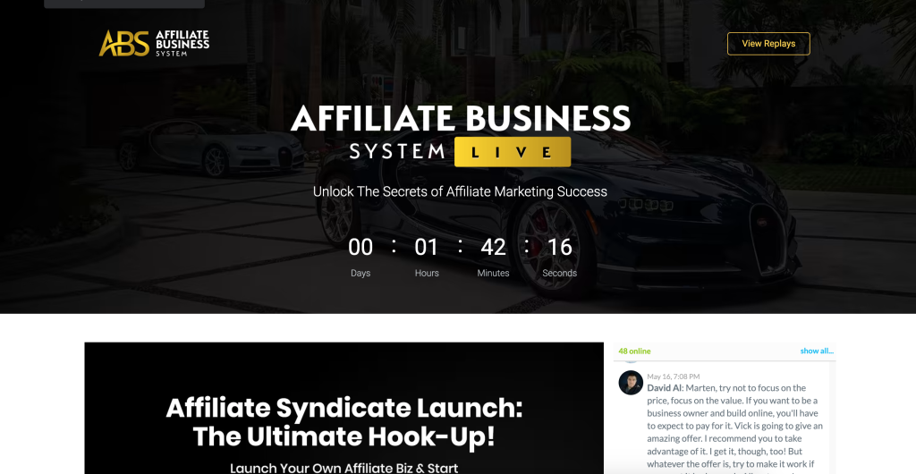 affiliate business system (abs) homepage