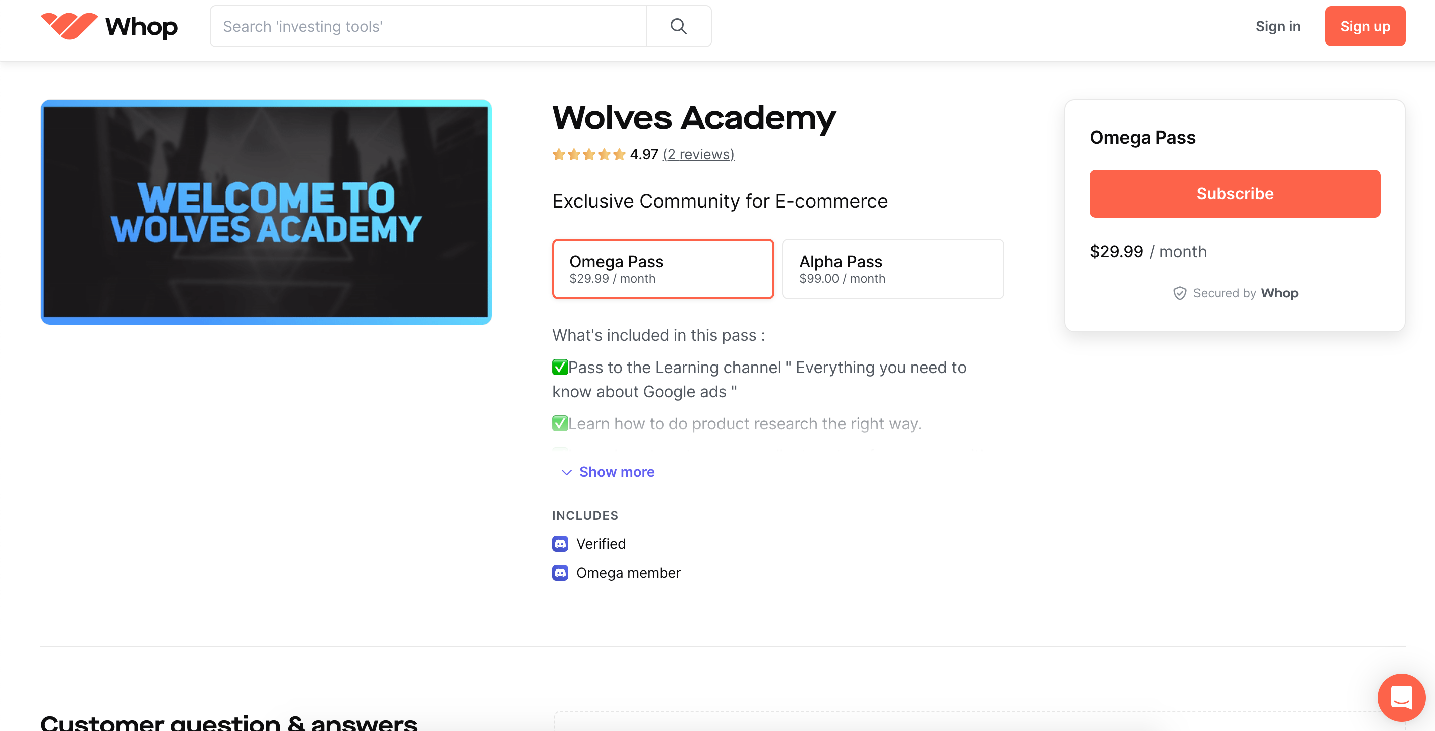 wolves academy course