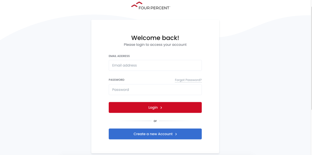 four percent login page
