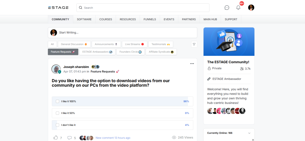 community discussion screenshot