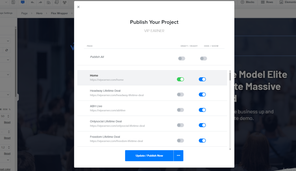 publishing posts and pages on estage