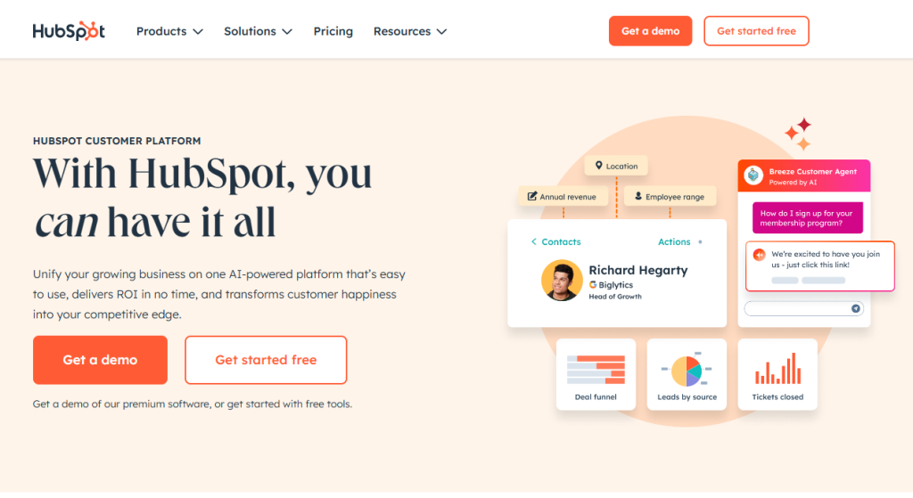 hubspot screenshot
