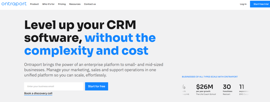 Ontraport screenshot