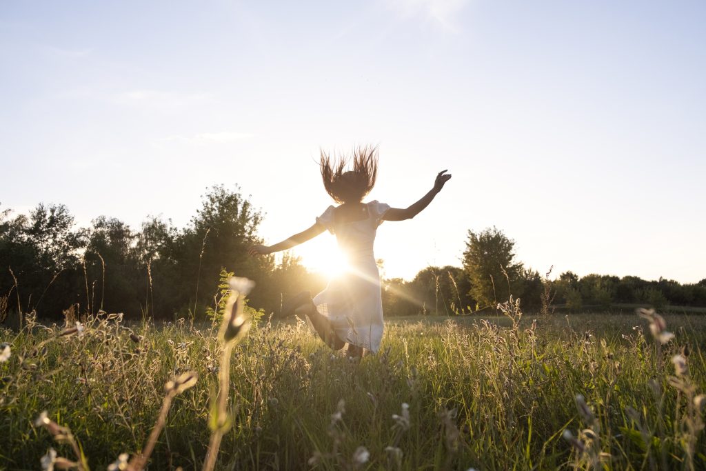 working woman enjoying work life balance