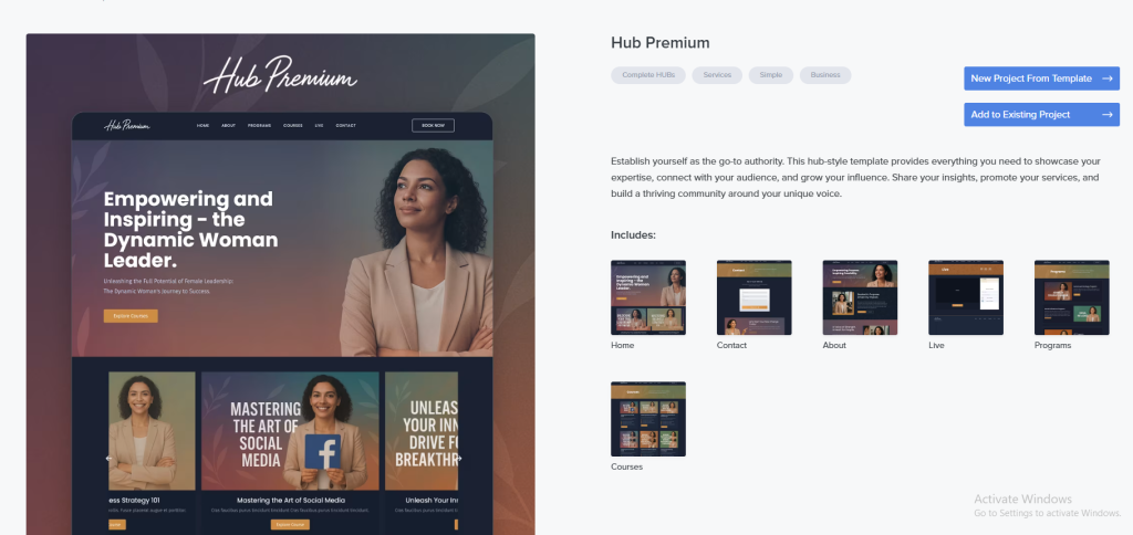 Hub Premium Template