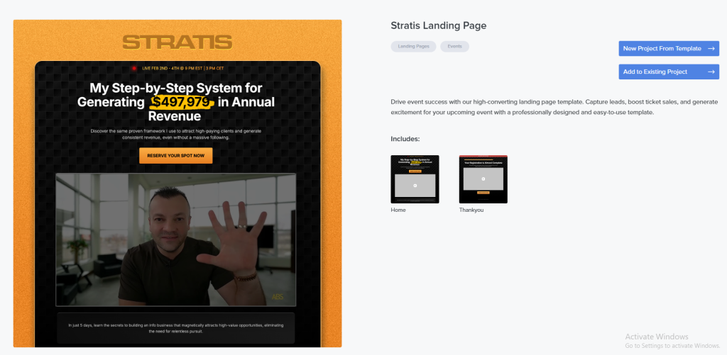 Stratis Landing Page
Template