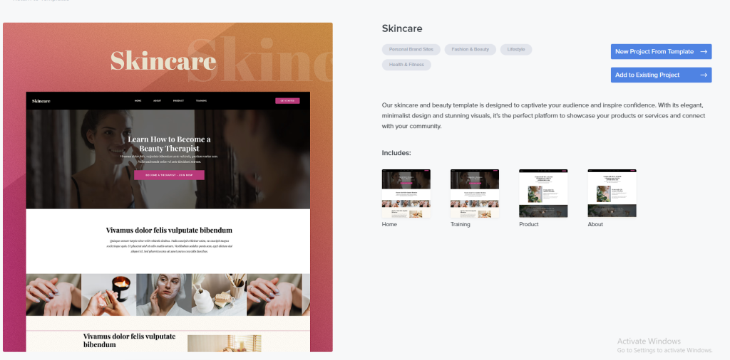 Skincare Template