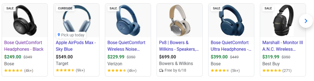 products on google