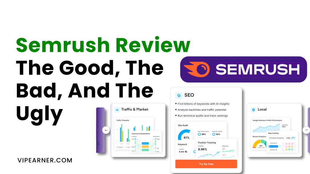 semrush review featured image by vipearner