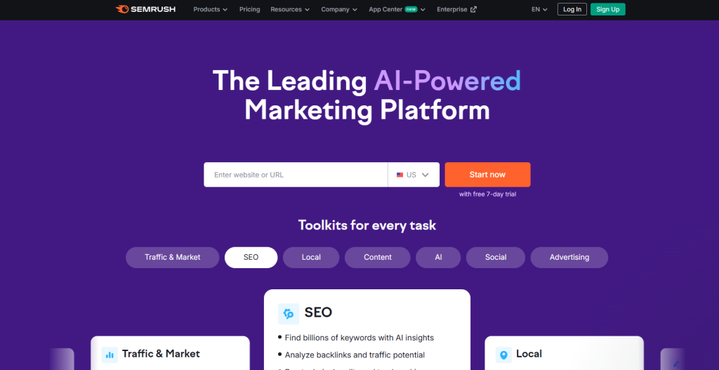 semrush screenshot